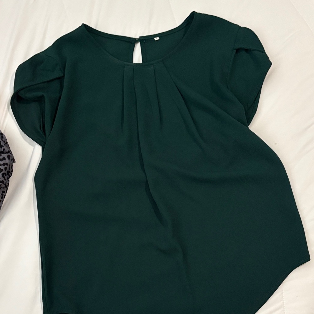 Elegant Dark Green Women's Top